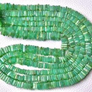 Shop Chrysoprase Bead Shapes! 16 Inches Strand Natural Chrysoprase Plain Heishi Beads Square Beads Smooth Heishi Bead Gemstone Beads Chrysoprase Square Beads No5669 | Natural genuine other-shape Chrysoprase beads for beading and jewelry making.  #jewelry #beads #beadedjewelry #diyjewelry #jewelrymaking #beadstore #beading #affiliate #ad