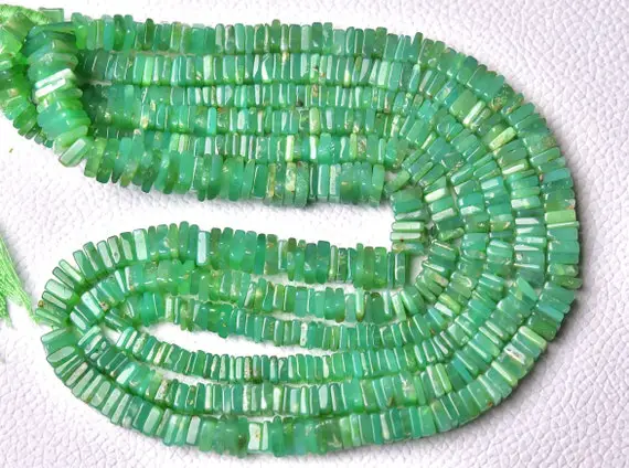 16 Inches Strand Natural Chrysoprase Plain Heishi Beads Square Beads Smooth Heishi Bead Gemstone Beads Chrysoprase Square Beads No5669