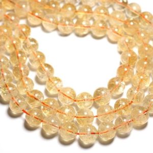Shop Citrine Bead Shapes! Fil 39cm – Perles de Pierre – Citrine Boules 12mm | Natural genuine other-shape Citrine beads for beading and jewelry making.  #jewelry #beads #beadedjewelry #diyjewelry #jewelrymaking #beadstore #beading #affiliate #ad
