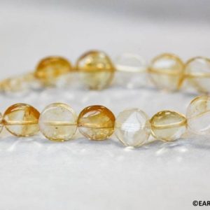 M/ Citrine 8-10mm Coin beads 16" strand Size varies Natural Nice transparent yellow quartz beads for jewelry making | Natural genuine beads Array beads for beading and jewelry making.  #jewelry #beads #beadedjewelry #diyjewelry #jewelrymaking #beadstore #beading #affiliate #ad