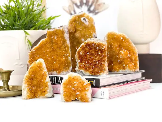 Citrine | Citrine Crystal Cluster  | Citrine Cluster | Honey Citrine Quartz Cluster | Raw Citrine Cluster | Citrine Clusters Large