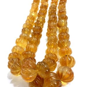 Shop Citrine Beads! Natural Citrine Pumpkin Shape Beads Citrine Hand Carved Rondelle Beads Citrine Carving Gemstone Beads Wholesale Citrine Beads Top Quality | Natural genuine beads Citrine beads for beading and jewelry making.  #jewelry #beads #beadedjewelry #diyjewelry #jewelrymaking #beadstore #beading #affiliate #ad