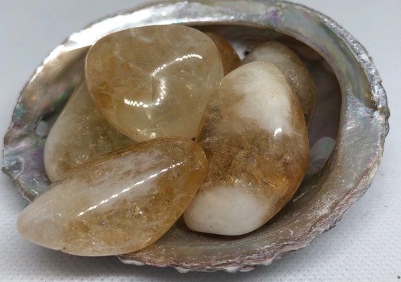 Citrine Premium Large Tumbled Stone, Healing Crystals, Healing Stones, Spiritual Stone, Gemstone