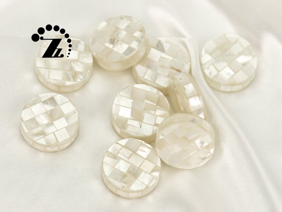 White Shell,flat Smooth Coin Mosaic Beads,grade Aa,natural White Shell Diamond Bead,mosaic Beads,white Mop, 6x20mm, 5pcs