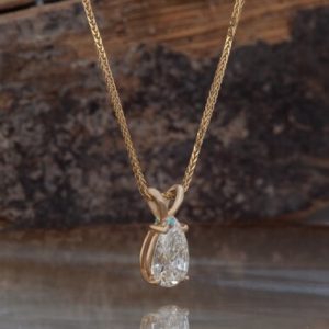 Shop Diamond Pendants! Teardrop necklace-0.80ct Diamond Pendant-Yellow Gold Pendant 14K-Diamond Necklace-Pear pendant-Diamond pendant-Teardrop necklace gold | Natural genuine Diamond pendants. Buy crystal jewelry, handmade handcrafted artisan jewelry for women.  Unique handmade gift ideas. #jewelry #beadedpendants #beadedjewelry #gift #shopping #handmadejewelry #fashion #style #product #pendants #affiliate #ad