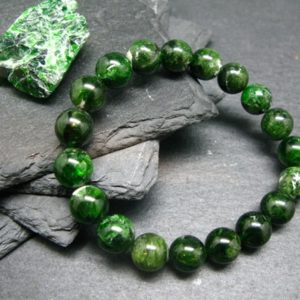 Shop Diopside Bracelets! Chrome Diopside Genuine Bracelet ~ 7 Inches  ~ 10mm Round Beads | Natural genuine Diopside bracelets. Buy crystal jewelry, handmade handcrafted artisan jewelry for women.  Unique handmade gift ideas. #jewelry #beadedbracelets #beadedjewelry #gift #shopping #handmadejewelry #fashion #style #product #bracelets #affiliate #ad
