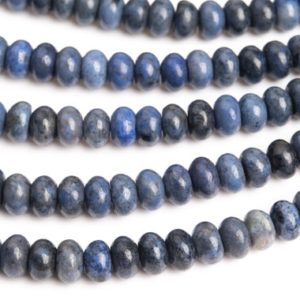 Shop Dumortierite Rondelle Beads! Genuine Natural Dumortierite Gemstone Beads 6x4MM Blue Rondelle AAA Quality Loose Beads (121612) | Natural genuine rondelle Dumortierite beads for beading and jewelry making.  #jewelry #beads #beadedjewelry #diyjewelry #jewelrymaking #beadstore #beading #affiliate #ad