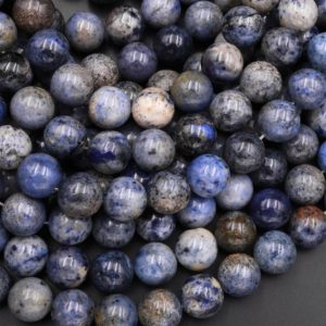 Shop Dumortierite Round Beads! Natural Dumortierite Round Beads 4mm 6mm 8mm 10mm 12mm Round Beads 15.5" Strand | Natural genuine round Dumortierite beads for beading and jewelry making.  #jewelry #beads #beadedjewelry #diyjewelry #jewelrymaking #beadstore #beading #affiliate #ad