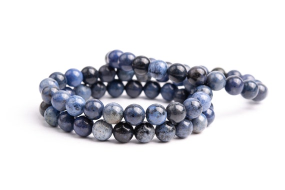 Natural Blue Dumortierite Gemstone Grade A Round 8mm Loose Beads