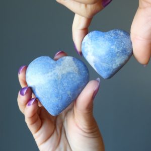 Shop Dumortierite Stones & Crystals! Dumortierite Heart Blue Badge of Honor Love Loyalty Crystal | Natural genuine stones & crystals in various shapes & sizes. Buy raw cut, tumbled, or polished gemstones for making jewelry or crystal healing energy vibration raising reiki stones. #crystals #gemstones #crystalhealing #crystalsandgemstones #energyhealing #affiliate #ad