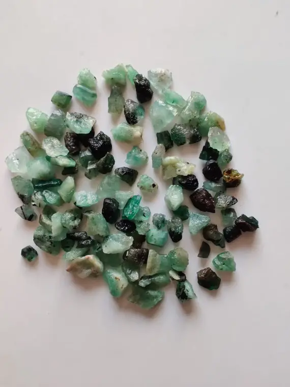 4mm To 6mm Natural Zambian Emerald Rough Gemstone,  Emerald Raw, Making For Jewelry, Healing Emerald ,emerald Untreated Rough,20 Pieces Lot