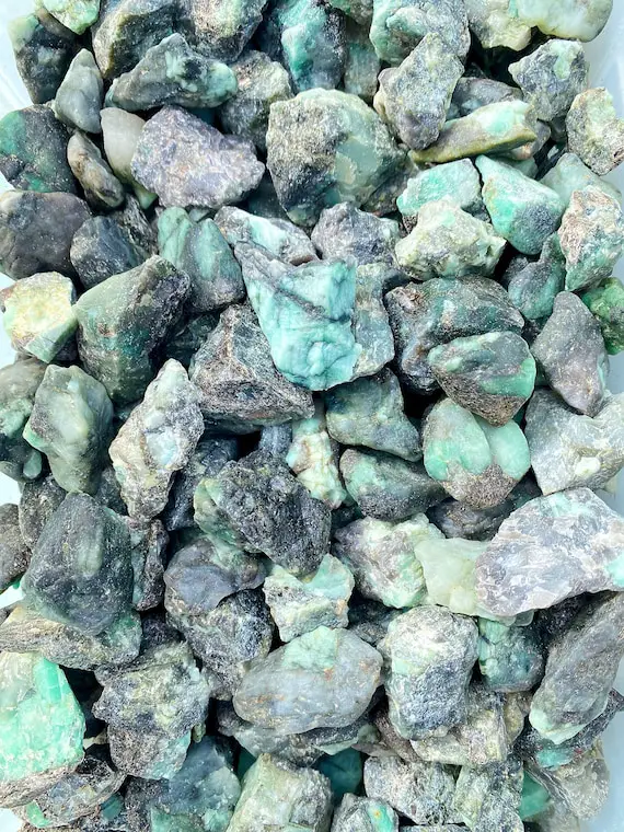 Raw Emerald Stone (0.25" - 3") Grade B Genuine Emerald Crystal - Natural Emerald - Untreated Emerald Stone - Healing Crystals - Emerald Raw