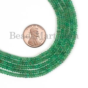 Shop Emerald Rondelle Beads! Natural Emerald Beads, 2.5-3 mm Emerald Rondelle Shape, Emerald Smooth Beads, Emerald Gemstone Beads, Emerald Plain Jewelry Making Beads | Natural genuine rondelle Emerald beads for beading and jewelry making.  #jewelry #beads #beadedjewelry #diyjewelry #jewelrymaking #beadstore #beading #affiliate #ad