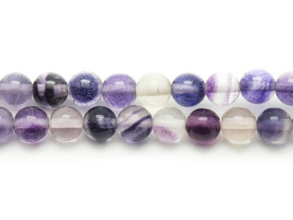 10pc - Perles De Pierre - Fluorite Violette Boules 10mm   4558550037053