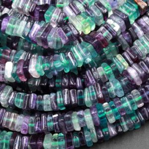 Natural Fluorite Thin Square Heishi Disc Beads 6mm Gemstone 15.5" Strand | Natural genuine other-shape Gemstone beads for beading and jewelry making.  #jewelry #beads #beadedjewelry #diyjewelry #jewelrymaking #beadstore #beading #affiliate #ad
