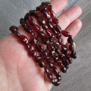 Shop Garnet Jewelry! Garnet Stretchy String Oval Bracelet G48 | Natural genuine Garnet jewelry. Buy crystal jewelry, handmade handcrafted artisan jewelry for women.  Unique handmade gift ideas. #jewelry #beadedjewelry #beadedjewelry #gift #shopping #handmadejewelry #fashion #style #product #jewelry #affiliate #ad