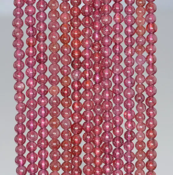 3mm Purple Garnet Gemstone Round Loose Beads 15.5 Inch Full Strand (80001126-a165)