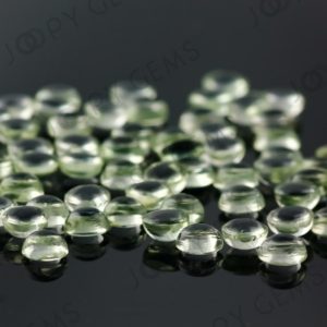 Shop Green Amethyst Stones & Crystals! Prasiolite (Green Amethyst) Cabochon 4mm Round – per stone | Natural genuine stones & crystals in various shapes & sizes. Buy raw cut, tumbled, or polished gemstones for making jewelry or crystal healing energy vibration raising reiki stones. #crystals #gemstones #crystalhealing #crystalsandgemstones #energyhealing #affiliate #ad