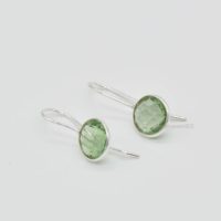Natural Green Amethyst Earrings | Handmade Silver Earrings | Sterling Silver Earrings | Bride Earring | Women Earring | Dangle Drop Earrings | Natural genuine Gemstone jewelry. Buy crystal jewelry, handmade handcrafted artisan jewelry for women.  Unique handmade gift ideas. #jewelry #beadedjewelry #beadedjewelry #gift #shopping #handmadejewelry #fashion #style #product #jewelry #affiliate #ad