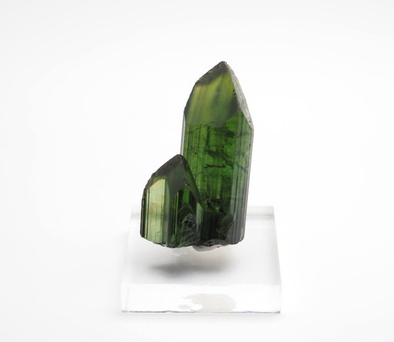 Green Tourmaline Crystal Point Natural Loose Raw Gemstone From Brazil -  8.1gm / 30mm X 17.5mm X 11.8mm (b84050)
