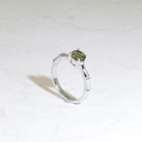 Jungle Green Tourmaline Ring (genuine Natural Tourmaline), 6mm X 0.90 Carat, Round Cut, Sterling Silver Ring | Natural genuine Gemstone jewelry. Buy crystal jewelry, handmade handcrafted artisan jewelry for women.  Unique handmade gift ideas. #jewelry #beadedjewelry #beadedjewelry #gift #shopping #handmadejewelry #fashion #style #product #jewelry #affiliate #ad