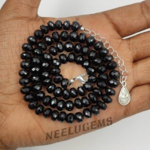 Shop Spinel Necklaces! Hand Knotted Black Spinel Necklace,Black Spinel Knotted Necklace,Black Spinel Faceted Bead Necklac,Black Spinel Candy Necklace,Handmade Mala | Natural genuine Spinel necklaces. Buy crystal jewelry, handmade handcrafted artisan jewelry for women.  Unique handmade gift ideas. #jewelry #beadednecklaces #beadedjewelry #gift #shopping #handmadejewelry #fashion #style #product #necklaces #affiliate #ad