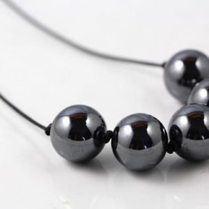 Hematite Necklace, Statement Necklace, Bold Necklace, Geometric Necklace, Protemcion Black Gemstone, Minimalist Jewelry, Chunky Necklace | Natural genuine Gemstone necklaces. Buy crystal jewelry, handmade handcrafted artisan jewelry for women.  Unique handmade gift ideas. #jewelry #beadednecklaces #beadedjewelry #gift #shopping #handmadejewelry #fashion #style #product #necklaces #affiliate #ad