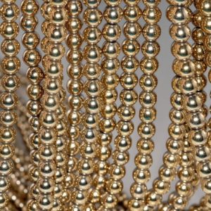 Shop Hematite Beads! 4mm 18K Gold Hematite Gemstone 18K Gold 4mm Round Loose Beads 15.5 inch Full Strand BULK LOT 1,2,6,12 and 50 (80002971-396) | Natural genuine beads Hematite beads for beading and jewelry making.  #jewelry #beads #beadedjewelry #diyjewelry #jewelrymaking #beadstore #beading #affiliate #ad