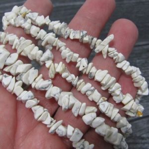 Howlite Stretchy String Chip Bracelet G244 | Natural genuine Howlite bracelets. Buy crystal jewelry, handmade handcrafted artisan jewelry for women.  Unique handmade gift ideas. #jewelry #beadedbracelets #beadedjewelry #gift #shopping #handmadejewelry #fashion #style #product #bracelets #affiliate #ad