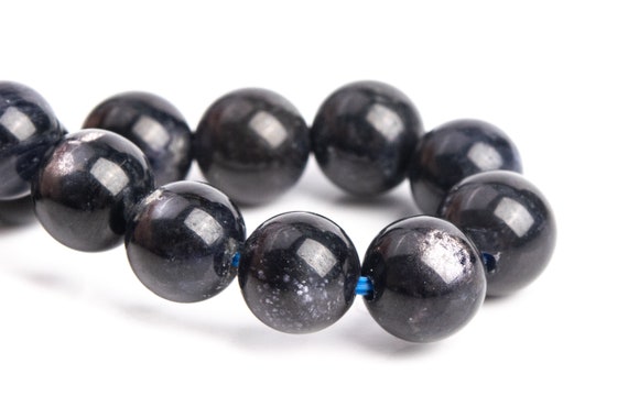 7mm Iolite Beads Black Bracelet Grade Aaa Genuine Natural Round Gemstone 6.5" Bulk Lot Options (121262h-3450)