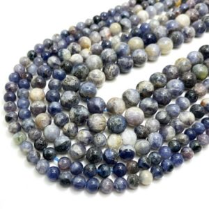 Shop Iolite Bead Shapes! Natural Iolite Beads, Blue Smooth Polished Iolite 6mm 8mm 10mm Gemstone Beads – RN141 | Natural genuine other-shape Iolite beads for beading and jewelry making.  #jewelry #beads #beadedjewelry #diyjewelry #jewelrymaking #beadstore #beading #affiliate #ad