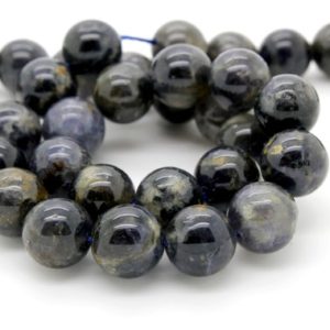 Shop Iolite Round Beads! Iolite Gemstone Beads, Natural Iolite Polished Smooth Round Sphere Ball Loose Gemstone Beads – RN105 | Natural genuine round Iolite beads for beading and jewelry making.  #jewelry #beads #beadedjewelry #diyjewelry #jewelrymaking #beadstore #beading #affiliate #ad