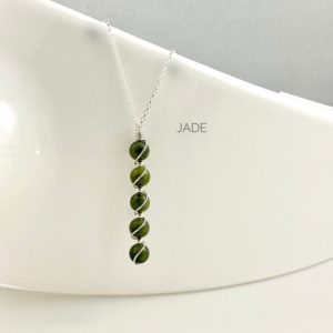 Shop Jade Pendants! Green Jade pendant, Sterling Silver. Genuine Natural Gemstone | Natural genuine Jade pendants. Buy crystal jewelry, handmade handcrafted artisan jewelry for women.  Unique handmade gift ideas. #jewelry #beadedpendants #beadedjewelry #gift #shopping #handmadejewelry #fashion #style #product #pendants #affiliate #ad
