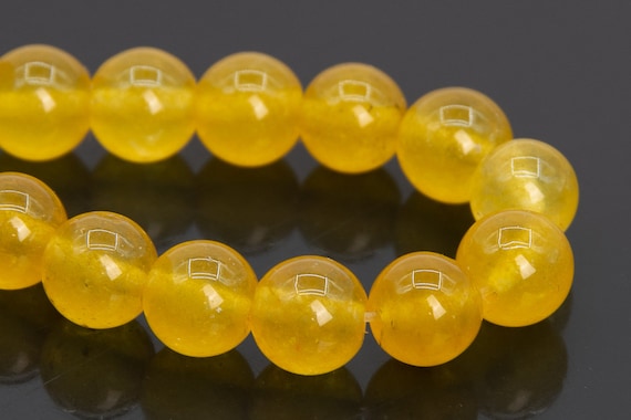 8mm Honey Yellow Jade Beads Grade Aaa Natural Gemstone Half Strand Round Loose Beads 7.5" Bulk Lot 1,3,5,10 And 50 (100993h-841)