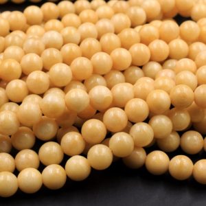 Shop Jade Beads! From Burma Stunning Natural Burmese Yellow Jade Round Beads 8mm 10mm 15.5" Strand | Natural genuine beads Jade beads for beading and jewelry making.  #jewelry #beads #beadedjewelry #diyjewelry #jewelrymaking #beadstore #beading #affiliate #ad