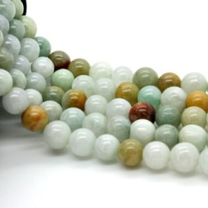 Shop Jade Round Beads! Burma Jade Beads, Natural Green Myanmar Jade Pollished Smooth Round Sphere Ball Gemstone Beads 6mm 8mm 10mm 12mm – PG166 | Natural genuine round Jade beads for beading and jewelry making.  #jewelry #beads #beadedjewelry #diyjewelry #jewelrymaking #beadstore #beading #affiliate #ad