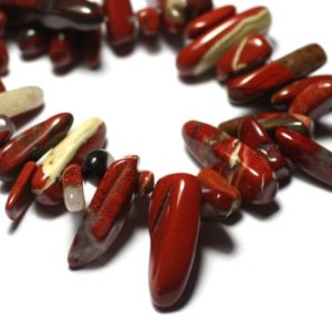 Shop Jasper Chip & Nugget Beads! Fil 39cm 65pc env – Perles Pierre – Jaspe Rouge Poppy Chips Batonnets 10-25mm Rouge Marron Brique | Natural genuine chip Jasper beads for beading and jewelry making.  #jewelry #beads #beadedjewelry #diyjewelry #jewelrymaking #beadstore #beading #affiliate #ad