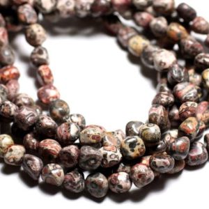 Shop Jasper Chip & Nugget Beads! Fil 39cm – Perles de Pierre – Jaspe Léopard Rouge Nuggets 8-10mm | Natural genuine chip Jasper beads for beading and jewelry making.  #jewelry #beads #beadedjewelry #diyjewelry #jewelrymaking #beadstore #beading #affiliate #ad