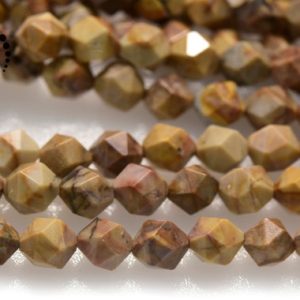 Shop Jasper Chip & Nugget Beads! Venus Jasper Faceted Nugget Star Cut Beads, Diamond cut bead, Nugget beads, natural, gemstone, 8mm 10mm, 15" full strand | Natural genuine chip Jasper beads for beading and jewelry making.  #jewelry #beads #beadedjewelry #diyjewelry #jewelrymaking #beadstore #beading #affiliate #ad