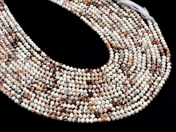 Aaa+ Peanut Wood Jasper Gemstone 4mm Faceted Rondelle Beads | Natural Jasper Semi Precious Gemstone Beads For Jewelry | 13inch Strand