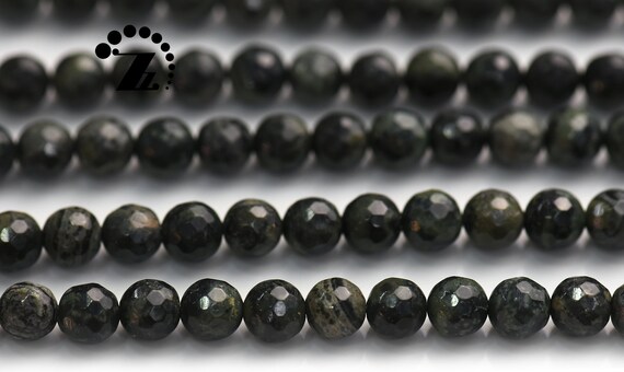 Kambaba Jasper,faceted(128 Faces) Round Beads,natural Gemstone Micro Faceted Round Loose Beads,6mm 8mm 10mm For Choice, 15" Full Strand