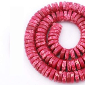 Shop Jasper Rondelle Beads! Pink Natural Sea Sediment Jasper Heishi Gemstone Beads, 4mm 6mm 8mm galaxy Stone Jewelry Beading Loose Rondelle Beads, 15.5'' strand | Natural genuine rondelle Jasper beads for beading and jewelry making.  #jewelry #beads #beadedjewelry #diyjewelry #jewelrymaking #beadstore #beading #affiliate #ad