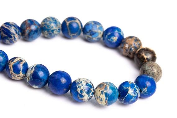 6mm Ocean Blue Imperial Jasper Beads Grade Aaa Natural Gemstone Half Strand Round Loose Beads 8" Bulk Lot 1,3,5,10 And 50 (101875h-423)