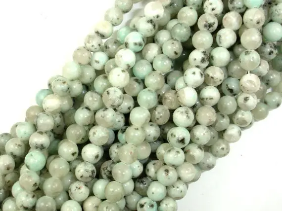 Sesame Jasper Beads, Kiwi Jasper, Round, 6mm (6.5 Mm), 15.5 Inch, Full Strand, Approx. 61 Beads, Hole 1 Mm (402054002)