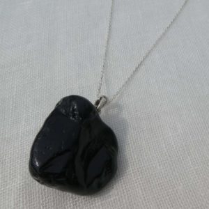 PENDANT slightly polished naturally beautiful Whitby jet gemstone | Natural genuine Jet pendants. Buy crystal jewelry, handmade handcrafted artisan jewelry for women.  Unique handmade gift ideas. #jewelry #beadedpendants #beadedjewelry #gift #shopping #handmadejewelry #fashion #style #product #pendants #affiliate #ad