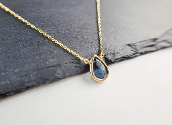 Moss Kyanite Necklace, Blue Kyanite / Handmade Jewelry / Kyanite Pendant, Necklaces For Women, Gold Or Silver Necklace, Gemstone Necklace