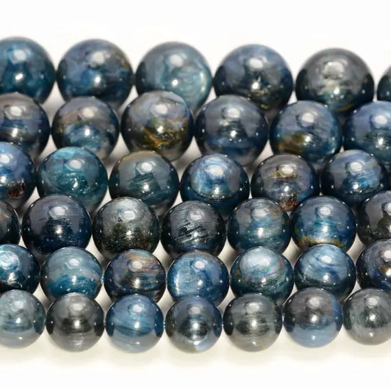 Kyanite Gemstone Blue Grade A 6mm 8mm 9mm 10mm 11mm 12mm 13mm 14mm 15mm Round Loose Beads 7 Inch Half Strand (a217)