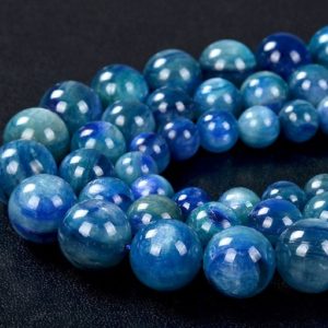 Shop Kyanite Beads! Kyanite Gemstone Grade AAA Round 5MM 6MM Loose Beads BULK LOT 1,2,6,12 and 50 (D143) | Natural genuine beads Kyanite beads for beading and jewelry making.  #jewelry #beads #beadedjewelry #diyjewelry #jewelrymaking #beadstore #beading #affiliate #ad