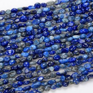 Shop Lapis Lazuli Chip & Nugget Beads! 6-8MM Natural Lapis Lazuli Gemstone Pebble Nugget Loose Beads (D183) | Natural genuine chip Lapis Lazuli beads for beading and jewelry making.  #jewelry #beads #beadedjewelry #diyjewelry #jewelrymaking #beadstore #beading #affiliate #ad