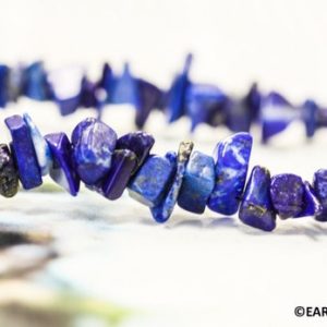Shop Lapis Lazuli Chip & Nugget Beads! S/ Natural Lapis 6x Chips beads 35" Long Strand Size varies Natural Royal Blue color Lapis chips beads for jewelry making | Natural genuine chip Lapis Lazuli beads for beading and jewelry making.  #jewelry #beads #beadedjewelry #diyjewelry #jewelrymaking #beadstore #beading #affiliate #ad